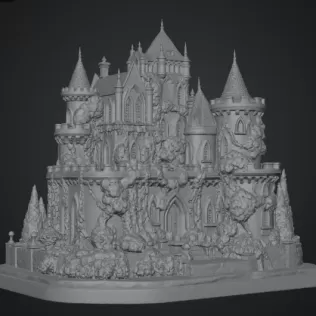 Bougainvillea Castle STL File for 3D Print