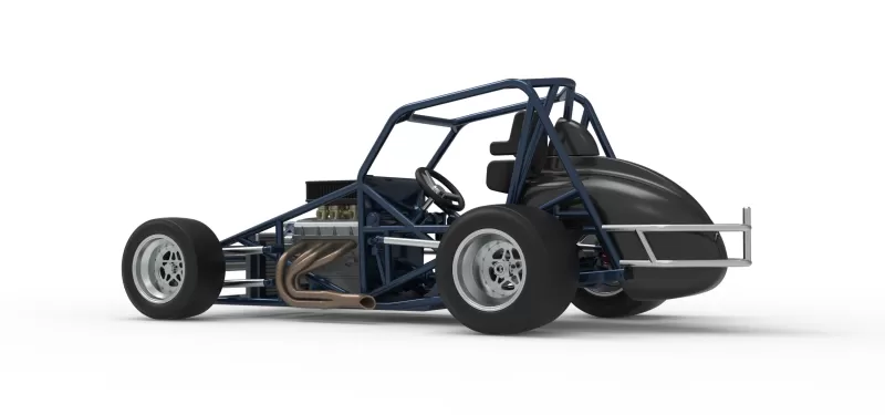 Sprint car Base Version 2 Scale 1:25 - Model preview 13