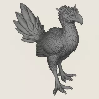 Dinosaur Monster Bird Print Ready 3D Model - Model thumbnail 5