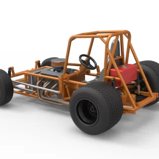 Vintage Sprint car Base Version 2 Scale 1:25 - Model thumbnail 12
