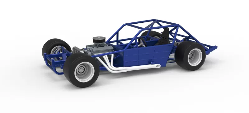 Vintage Asphalt Modified stock car Base V6 Scale 1:25 - Model preview 1