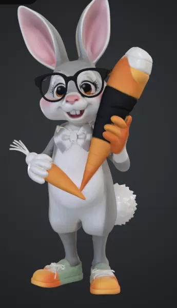 Hase mit rübe - Model preview 1