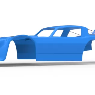 Shell of Vintage Dirt late model Race car Version 3 Scale 1:25 - Model thumbnail 2
