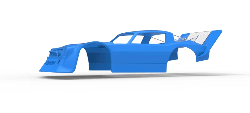 Shell of Vintage Dirt late model Race car Version 3 Scale 1:25 - Model preview 2