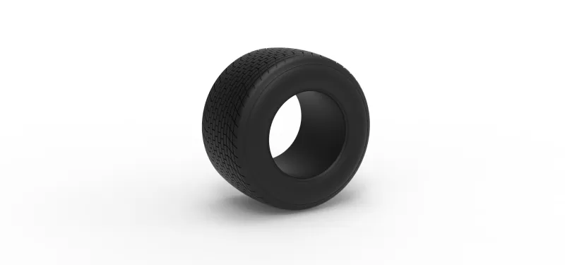 Dirt Sprint racing tire 26 Scale 1:25 - Model preview 1