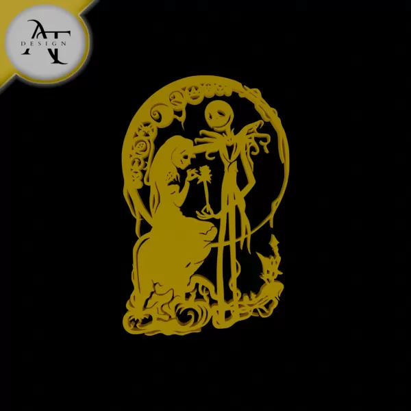 The Nightmare Before Christmas - Silhouette - 2D Wall Art Decor - Model preview 1