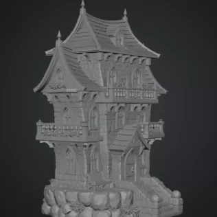 Fantasy Medieval House STL for 3D Printing - Model thumbnail 14