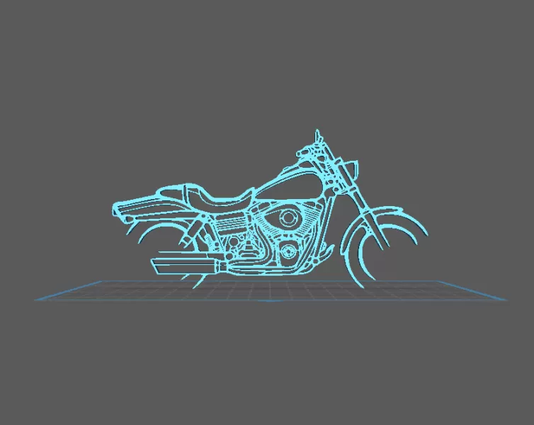 Harley Davidson - Fat Bob 2010 Wall Art - Model preview 1