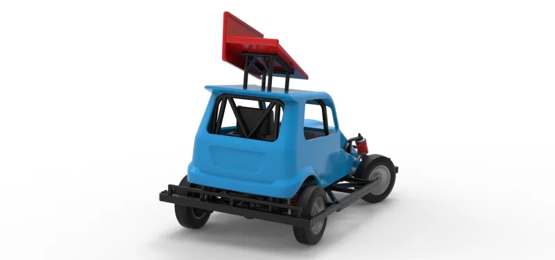 New Zealand Ministock car while turning Version 3 Scale 1:25 - Model preview 18