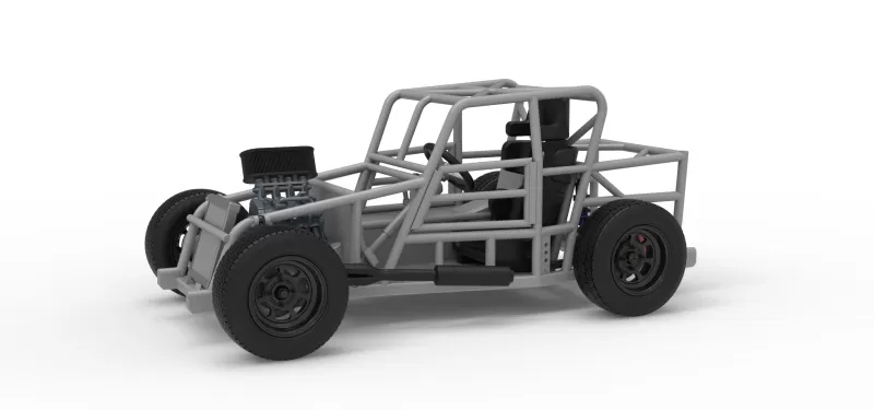 Dwarf car Base Version 2 Scale 1:25 - Model preview 1