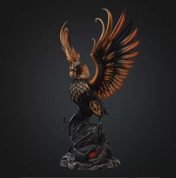 Phoenix sculpture - Model preview 1