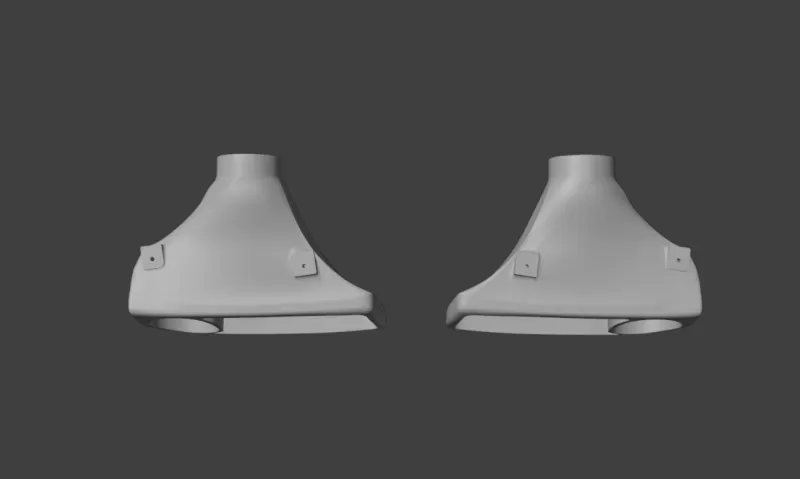 HEADLIGHT DUCT FOR BMW E36 - Model preview 3