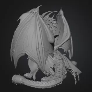 Shadow Mecha Dragon STL File for 3D Print - Model thumbnail 16