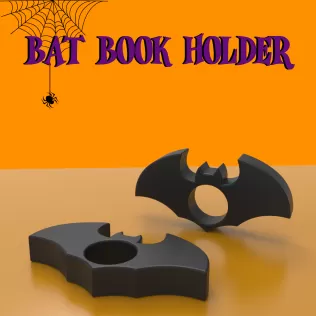Bat Book Page Holder, 3D Halloween Gift, BookMark 3D STL File