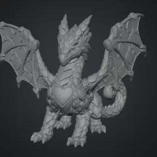 Heartwing Dragon STL File for 3D Print - Model thumbnail 9