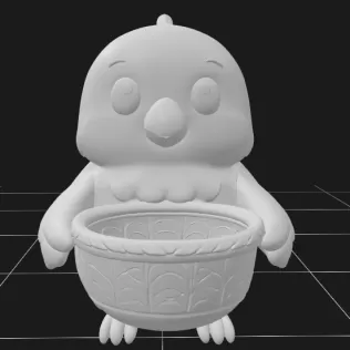 Bird Holding Gift Basket - Model thumbnail 2