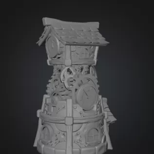 Fantasy Clock Tower STL File for 3D Printing - Model thumbnail 11