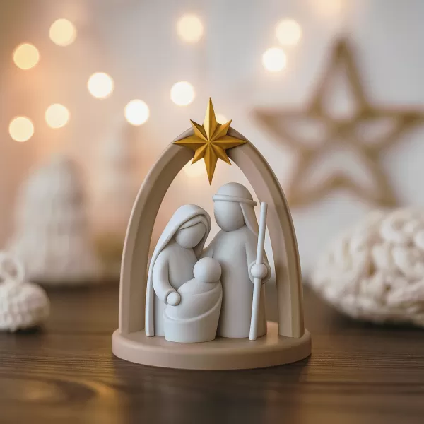 Modern Nativity Scene | Holy Family Christmas Decor | Minimal - Model preview 2