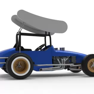 Vintage Winged Supermodified stock car for Dirt V2 Scale 1:25 - Model thumbnail 21