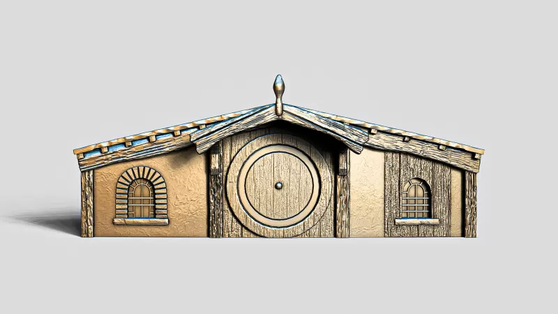 Hobbit House Facade 3 #RoZ - Model preview 1