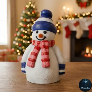 Charming Winter Snowman Decorative Figure