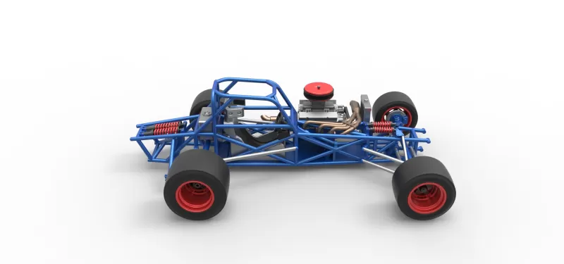 Supermodified front engine race car Base Version 4 Scale 1:25 - Model preview 23