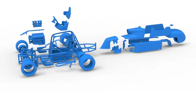 Pavement Silver Crown Car Version 2 Scale 1:25 - Model preview 28