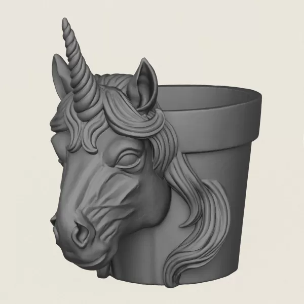 Unicorn Horse Planter - Model preview 1