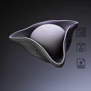 Three-Cornered Pirate Hat #RoZ - Model thumbnail 7