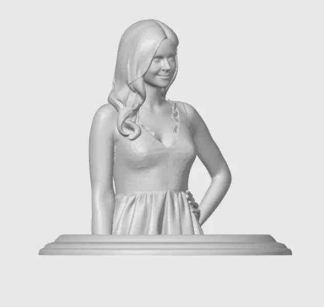 Erin Moriarty 3D Bust - Model preview 10