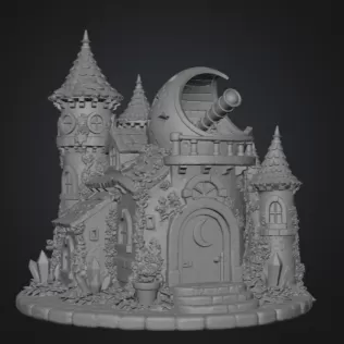 Enchanted Moon Observatory STL File for 3D Print