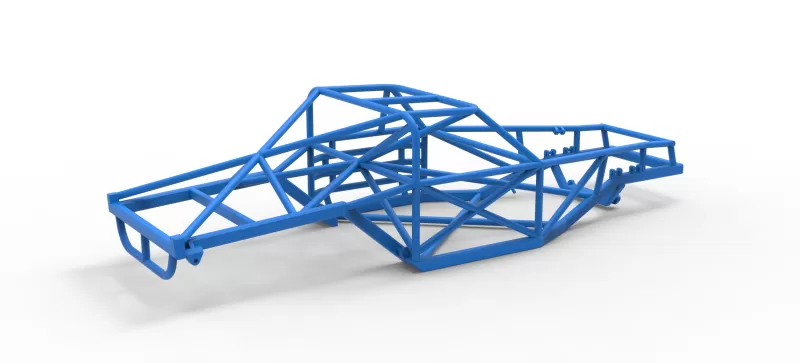 Frame of Vintage Dirt late model Race car Scale 1:25 - Model preview 12