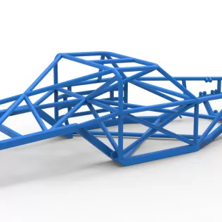 Frame of Vintage Dirt late model Race car Scale 1:25 - Model thumbnail 12