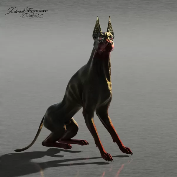 Anubis Höllenhund - Wache Rechts - Model preview 1