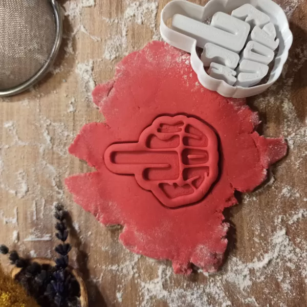 Rude Middle Finger Cookie Cutter; F*ck You, for Mean People - Model preview 1