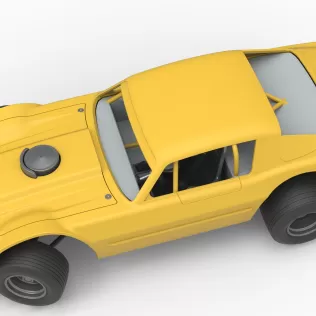 Vintage Dirt late model Race car V2 while turning Scale 1:25 - Model thumbnail 4