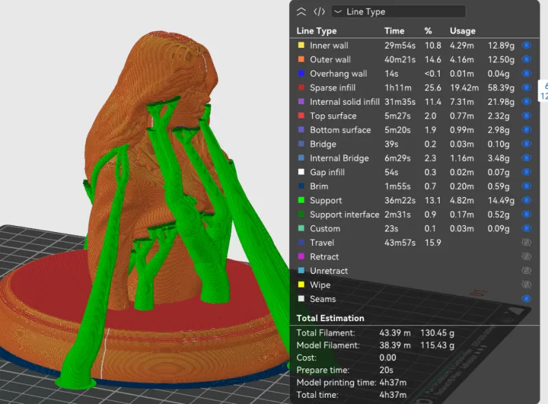 Mila Kunis 3D Bust Print - Model preview 9