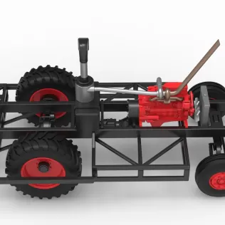 Chassis of Racing Combine Harvester Scale 1:25 - Model thumbnail 9
