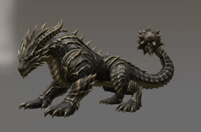 Abyssal Ironclad Dragon STL File for 3D Print - Model preview 4