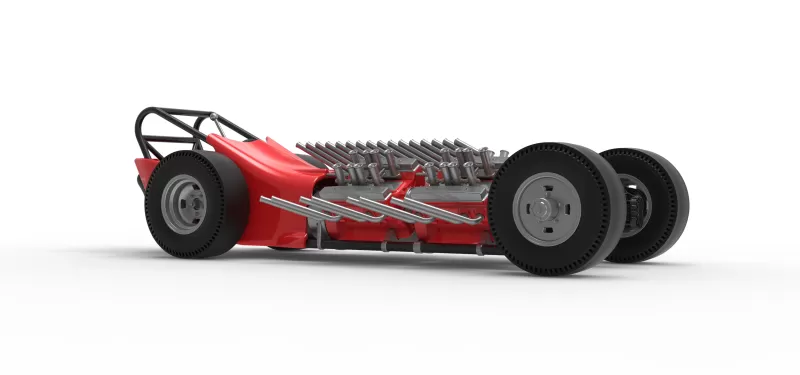 Vintage AWD Dragster Version 2 Scale 1:25 - Model preview 25