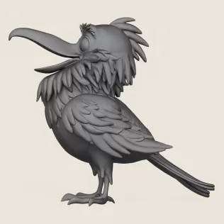 Cartoon Toy Bird Print Ready 3D Model - Model thumbnail 3