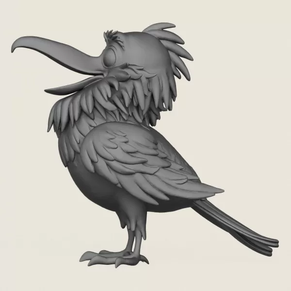 Cartoon Toy Bird Print Ready 3D Model - Model preview 3