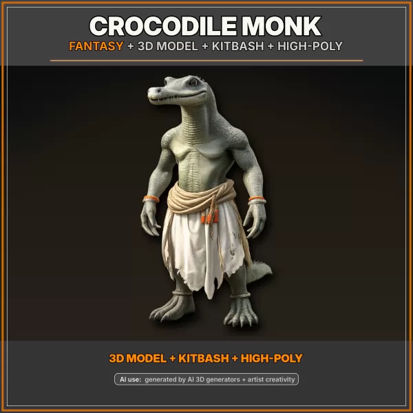 Animal Warrior Pack – Sci-Fi Fantasy High-Poly Kitbash 3D Model - Model preview 12