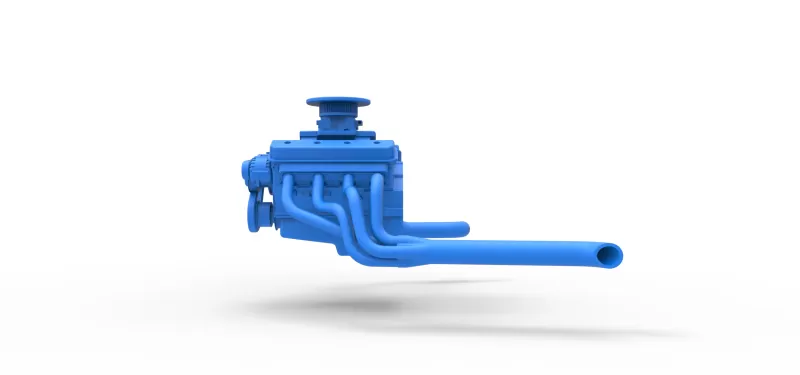 Engine of Vintage Asphalt Modified stock car Scale 1:25 - Model preview 8