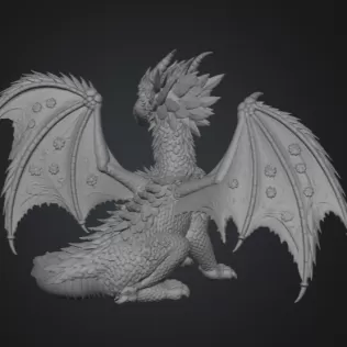 Blossom Meadow Dragon STL File for 3D Print - Model thumbnail 10