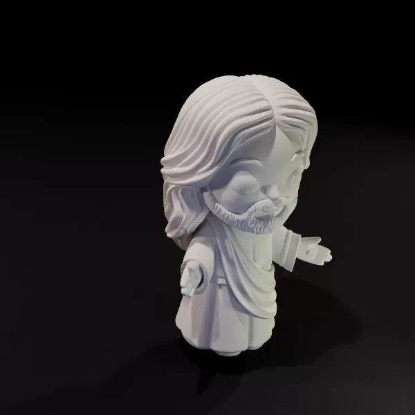 Chibi Jesus Christ - Stylized Religious 3D Printable Figure - Model preview 3