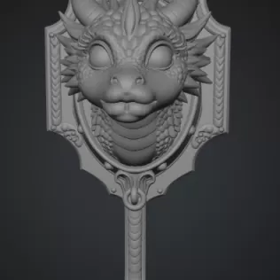Funny Kiss Dragon Wall Hook STL File for 3D Print - Model thumbnail 9