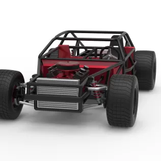 Vintage Dirt late model Race car Base Version 2 Scale 1:25 - Model thumbnail 5