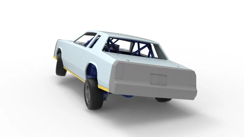 IMCA Stock car while turning Version 2 Scale 1:25 - Model preview 14