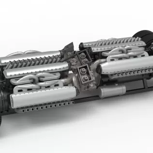 Vintage AWD Dragster Base Scale 1:25